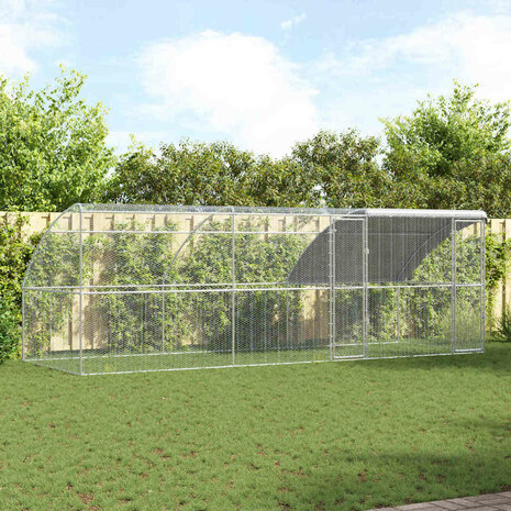Kippenhok Zilver 600 x 200 x 198.5 cm Gegalvaniseerd staal 1