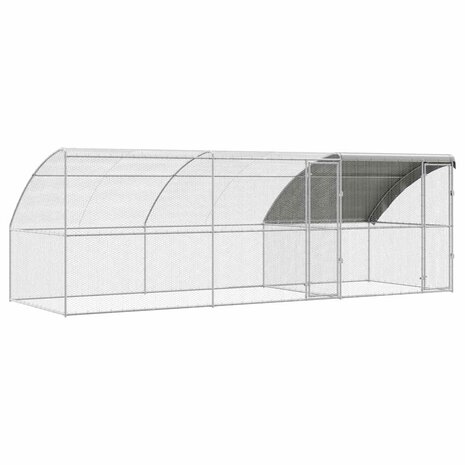Kippenhok Zilver 600 x 200 x 198.5 cm Gegalvaniseerd staal 2