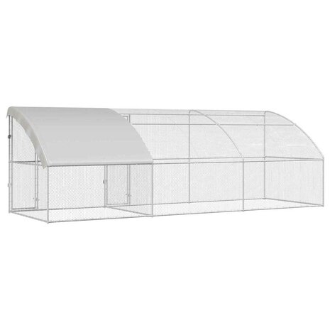 Kippenhok Zilver 600 x 200 x 198.5 cm Gegalvaniseerd staal 5