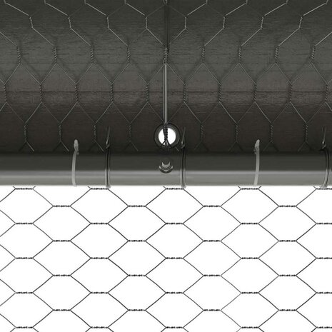 Kippenhok Zilver 600 x 200 x 198.5 cm Gegalvaniseerd staal 9