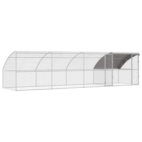 Kippenhok Zilver 800 x 200 x 198.5 cm Gegalvaniseerd staal 2