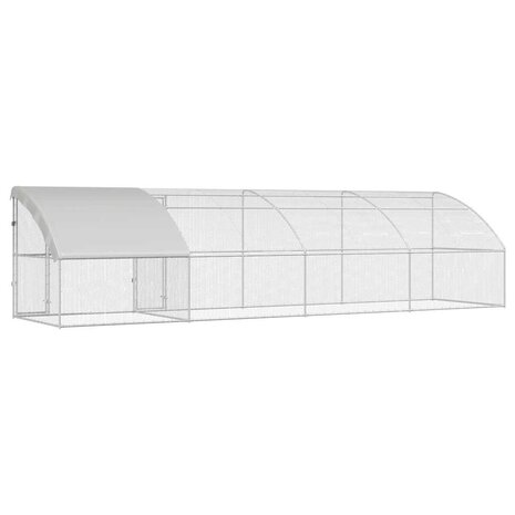 Kippenhok Zilver 800 x 200 x 198.5 cm Gegalvaniseerd staal 5