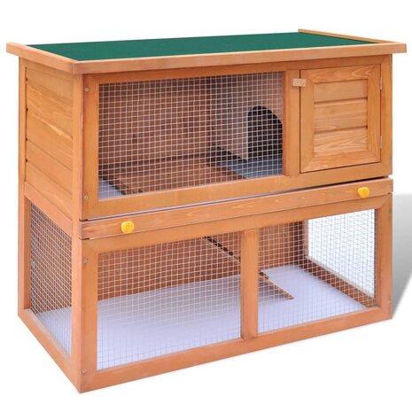 Buitenkonijnenhok voor kleine huisdieren, 1 deur, hout 1