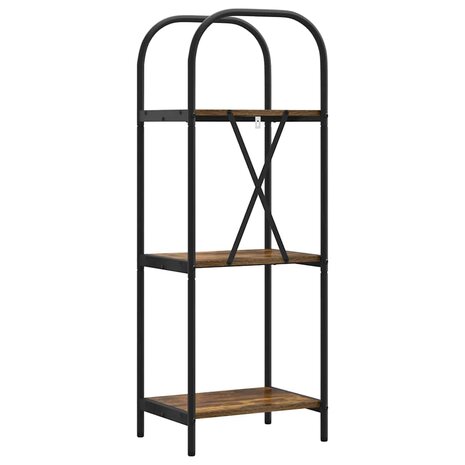 Boekenkast Gerookt eiken 40 x 30 x 109 cm Bewerkt hout 7