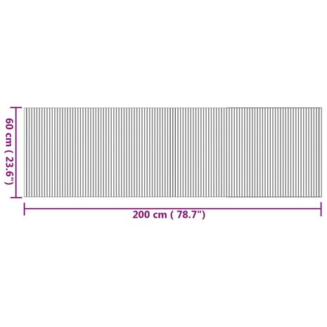 Vloerkleed rechthoekig 60x200 cm bamboe naturel 8