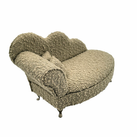 Juwelenkistje Versa Grijs Polyester Metaal Spiegel Hout MDF 12,5 X 17 X 26,5 CM Sofa 3