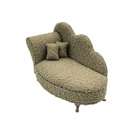 Juwelenkistje Versa Grijs Polyester Metaal Spiegel Hout MDF 12,5 X 17 X 26,5 CM Sofa 4