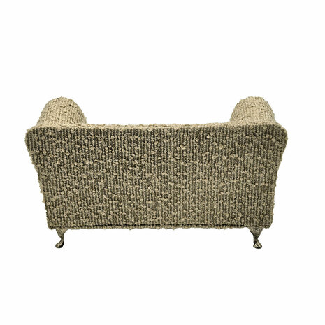Juwelenkistje Versa Grijs Polyester Metaal Spiegel Hout MDF 9,5 X 12,5 X 23,5 CM Sofa 4