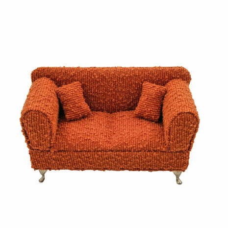 Juwelenkistje Versa Rood Polyester Metaal Spiegel Hout MDF 9,5 X 12,5 X 23,5 CM Sofa 1