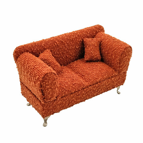 Juwelenkistje Versa Rood Polyester Metaal Spiegel Hout MDF 9,5 X 12,5 X 23,5 CM Sofa 3