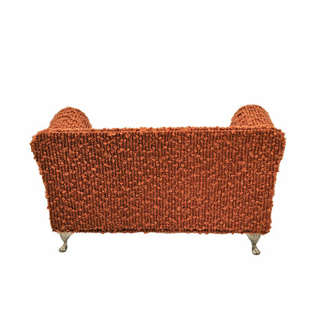 Juwelenkistje Versa Rood Polyester Metaal Spiegel Hout MDF 9,5 X 12,5 X 23,5 CM Sofa 4