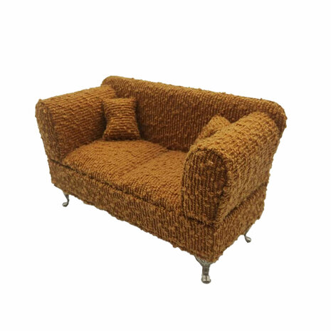 Juwelenkistje Versa Mosterd Polyester Metaal Spiegel Hout MDF 9,5 X 12,5 X 23,5 CM Sofa 3