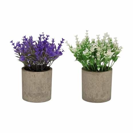 Decoratieve plant Versa Ijzer Textiel Plastic 7 x 16 cm 2