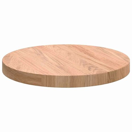 Tafelblad Anders Lichtbruin Ø 30 x 2.5 cm Massief eikenhout 4