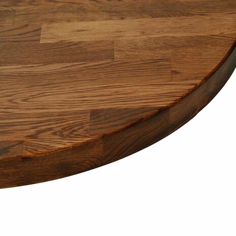 Tafelblad Anders Donkerbruin Ø 30 x 2.5 cm Massief eikenhout 5