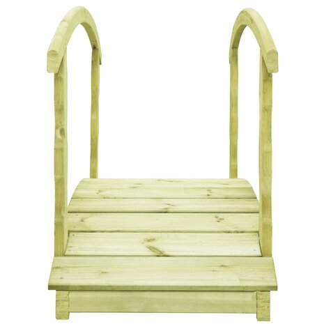 Tuinbrug met leuning 170x74x105 cm geïmpregneerd grenenhout 2