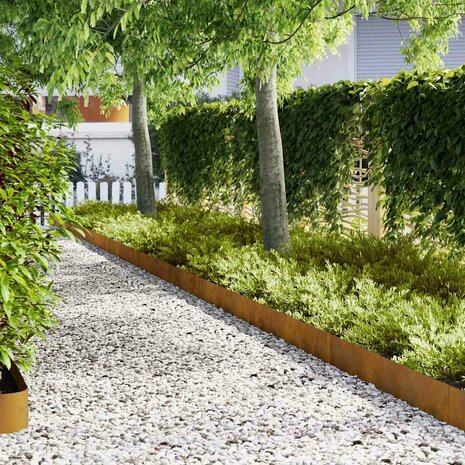 Gazonranden 10 pcs Bruin 100 x 0.5 x 20 cm Cortenstaal 1