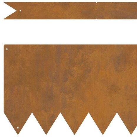 Gazonranden 10 pcs Bruin 100 x 0.5 x 20 cm Cortenstaal 4