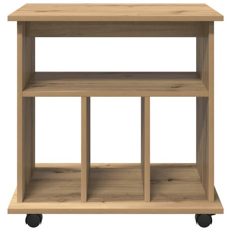 Rolkast 60x45x60 cm bewerkt hout artisanaal eikenkleurig 5