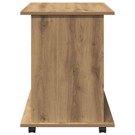 Rolkast 60x45x60 cm bewerkt hout artisanaal eikenkleurig 6