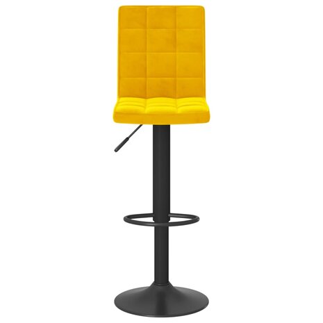 Barkruk fluweel mosterdgeel 3