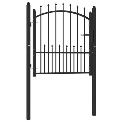 Poort met speerpunten 100x100 cm staal zwart 1