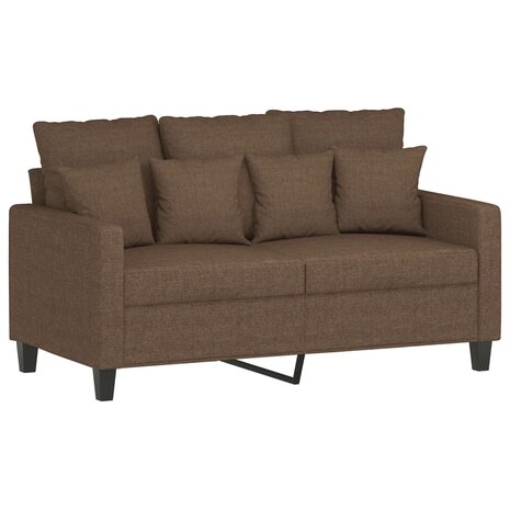 4-delige Loungeset met kussens stof bruin 3