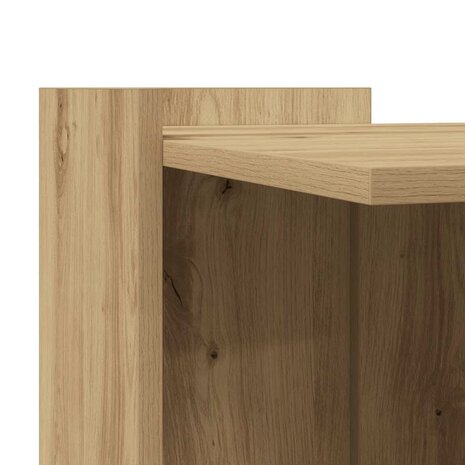 Kattenbakkast 53x53x51 cm bewerkt hout artisanaal eikenkleurig 7