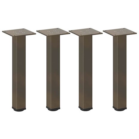 Salontafelpoten 4 st 42-44 cm staal naturel 2