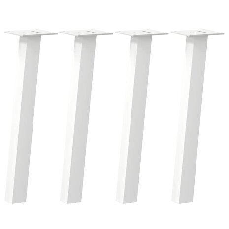 Salontafelpoten 4 st 42 cm staal wit 2