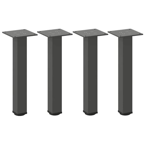 Salontafelpoten 4 st 30-32 cm staal antraciet 2