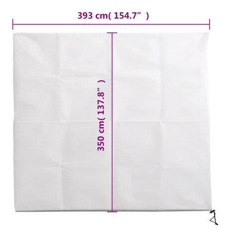 Plantenhoes met ritssluiting 70 g/m² 3,93x3,5 m 9