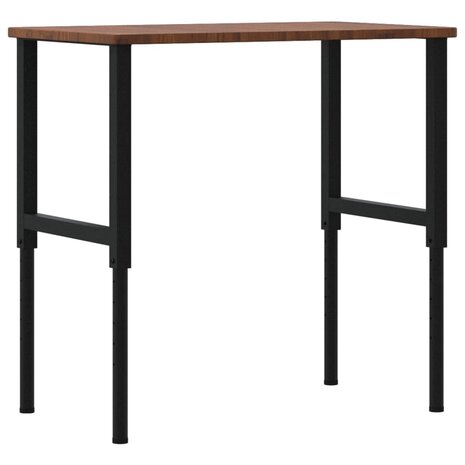 Werkbank rechthoek 100x60x(71,5-98) cm eikenhout donkerbruin 7