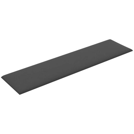 Wandpanelen 12 st 1,08 m² 60x15 cm stof donkergrijs 5