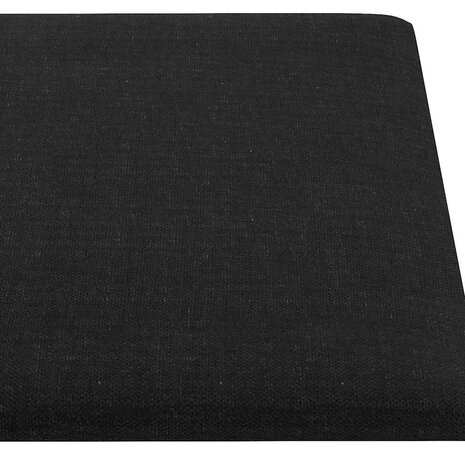 Wandpanelen 12 st 2,16 m² 60x30 cm stof zwart 6