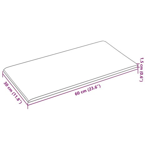 Wandpanelen 12 st 2,16 m² 60x30 cm stof zwart 8