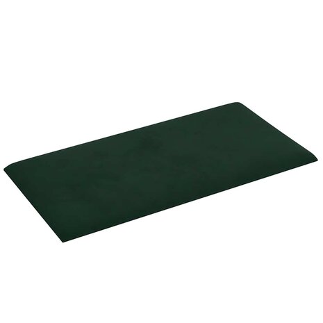 Wandpanelen 12 st 0,54 m² 30x15 cm fluweel donkergroen 4