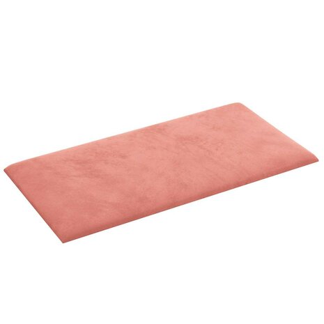 Wandpanelen 12 st 0,54 m² 30x15 cm fluweel roze 4