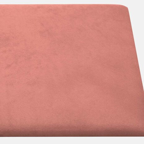 Wandpanelen 12 st 0,54 m² 30x15 cm fluweel roze 5