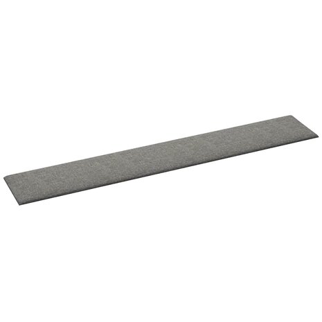 Wandpanelen 12 st 1,62 m² 90x15 cm stof lichtgrijs 4