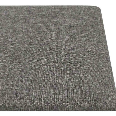 Wandpanelen 12 st 1,62 m² 90x15 cm stof lichtgrijs 5