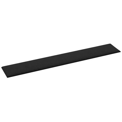 Wandpanelen 12 st 1,62 m² 90x15 cm stof zwart 4