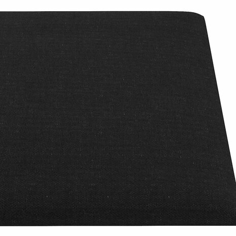 Wandpanelen 12 st 1,62 m² 90x15 cm stof zwart 5