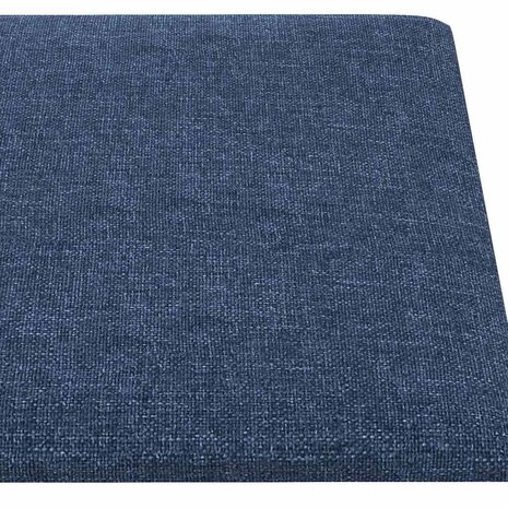 Wandpanelen 12 st 3,24 m² 90x30 cm stof blauw 5