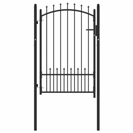 Hekpoort met slot Zwart 100 x 150 cm Poedergecoat staal 1
