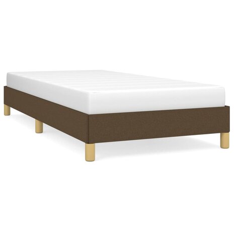 Bedframe zonder matras 90x190 cm stof donkerbruin 2