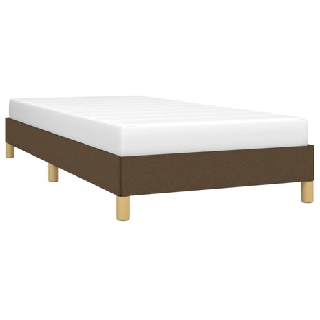 Bedframe zonder matras 90x190 cm stof donkerbruin 3