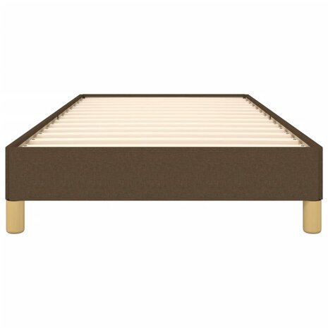 Bedframe zonder matras 90x190 cm stof donkerbruin 5
