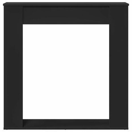 Haardombouw 100x20x100 cm bewerkt hout zwart 4