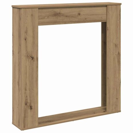 Haardombouw 100x20x100 cm bewerkt hout artisanaal eikenkleurig 2